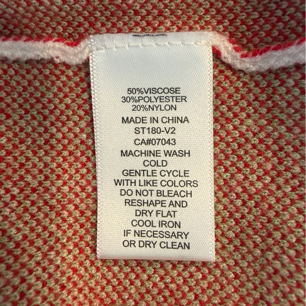 Soho & Stella Pink & Red Rose Embroidered Button Front Cardigan NWT! - Picture 9 of 9